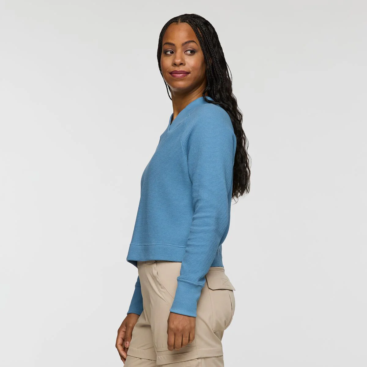Atajo Long-Sleeve Waffle V-Neck - Women's - Image 2
